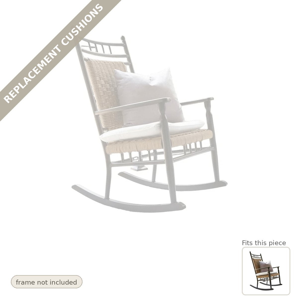 Cushions: Replacement Cushions For Low Country Porch Rocker - Commercial Grade
