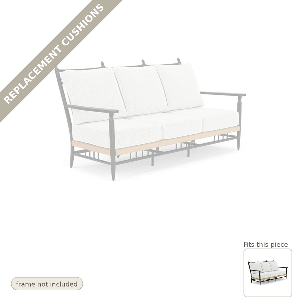 Cushions: Replacement Cushions For Low Country Outdoor Couch - Commercial Grade