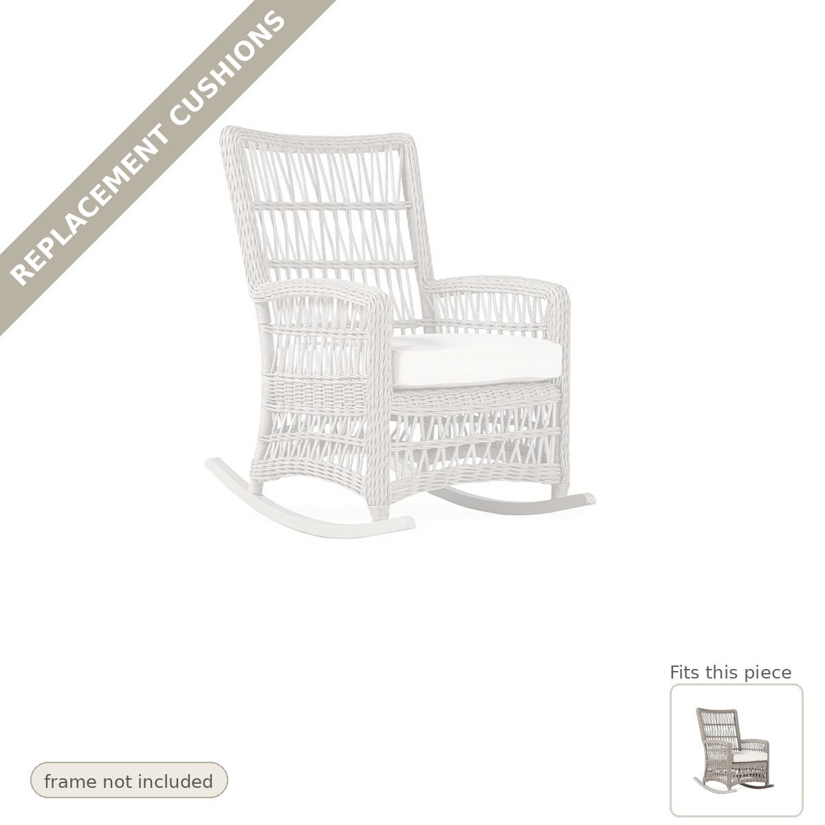 Cushions: Replacement Cushionfor Mackinac High Back Porch Rocker - Commercial Grade