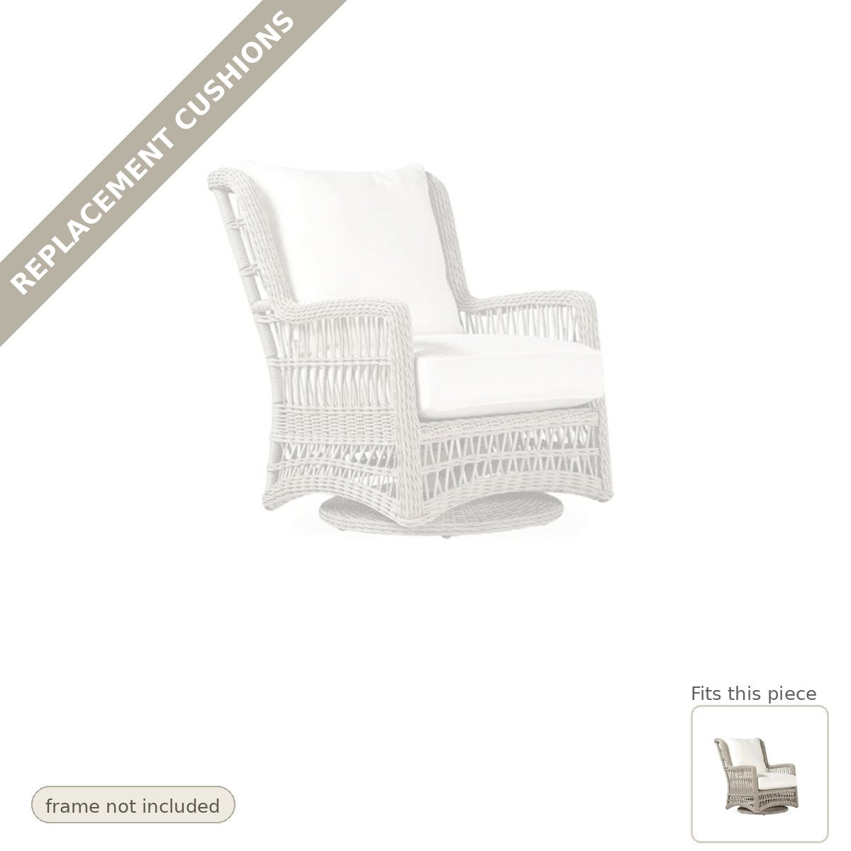 Cushions: Replacement Cushion for Mackinac High Back Swivel Chair - Commercial Grade