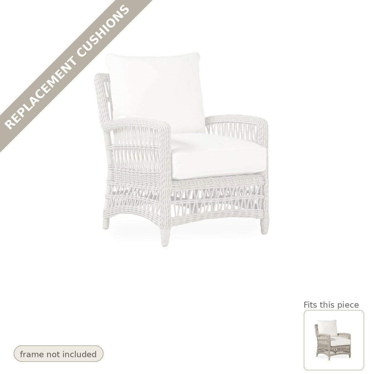 Cushions: Replacement Cushions for Mackinac Lounge Chair Outdoor - Commercial Grade