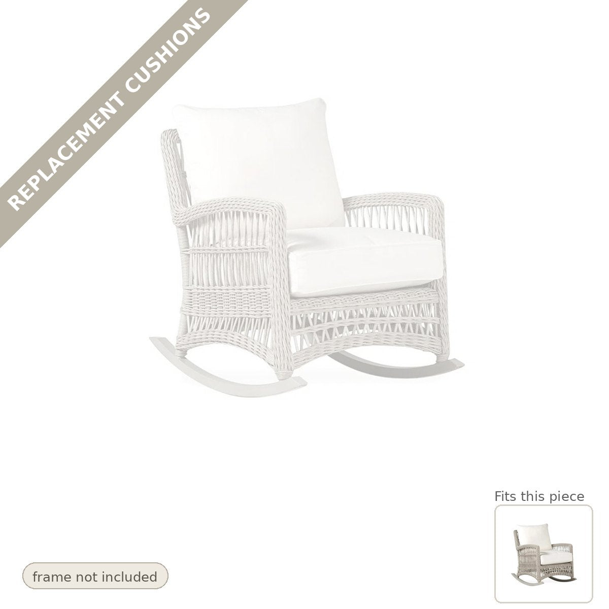Cushions: Replacement Cushions for Mackinac Lounge Rocker - Commercial Grade