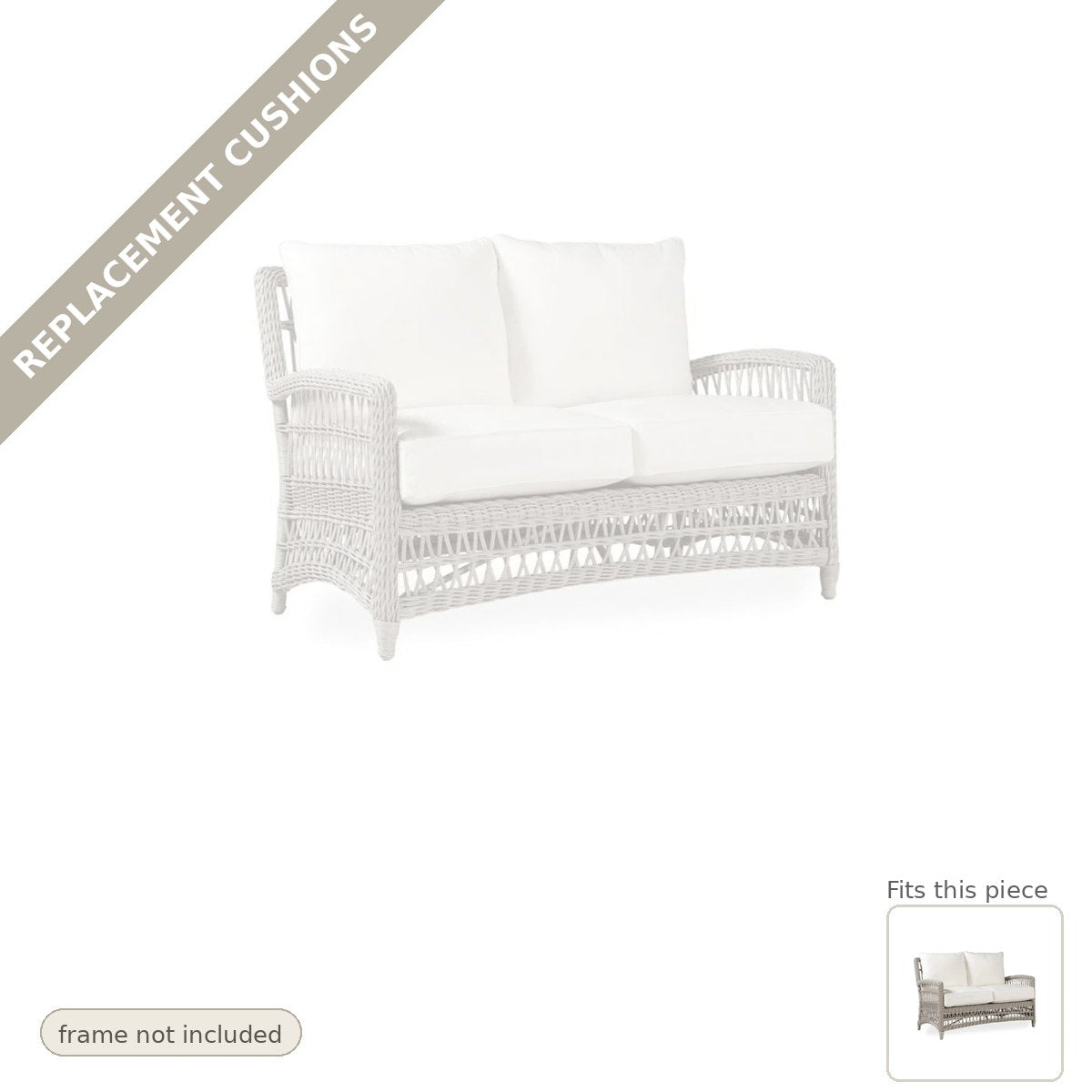 Cushions: Replacement Cushions for Mackinac Loveseat Outdoor - Commercial Grade