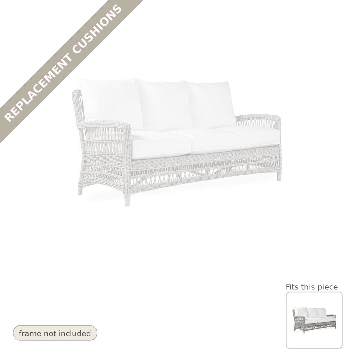 Cushions: Replacement Cushions for Mackinac Outdoor Couch - Commercial Grade