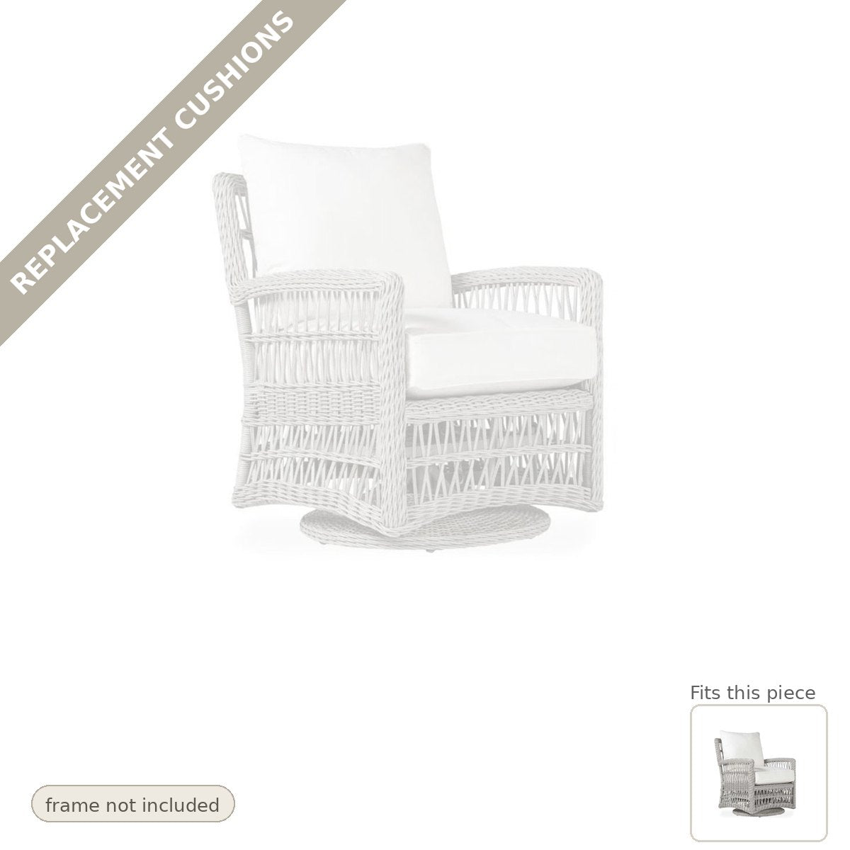 Cushions: Replacement Cushions for Mackinac Swivel Glider Chair - Commercial Grade
