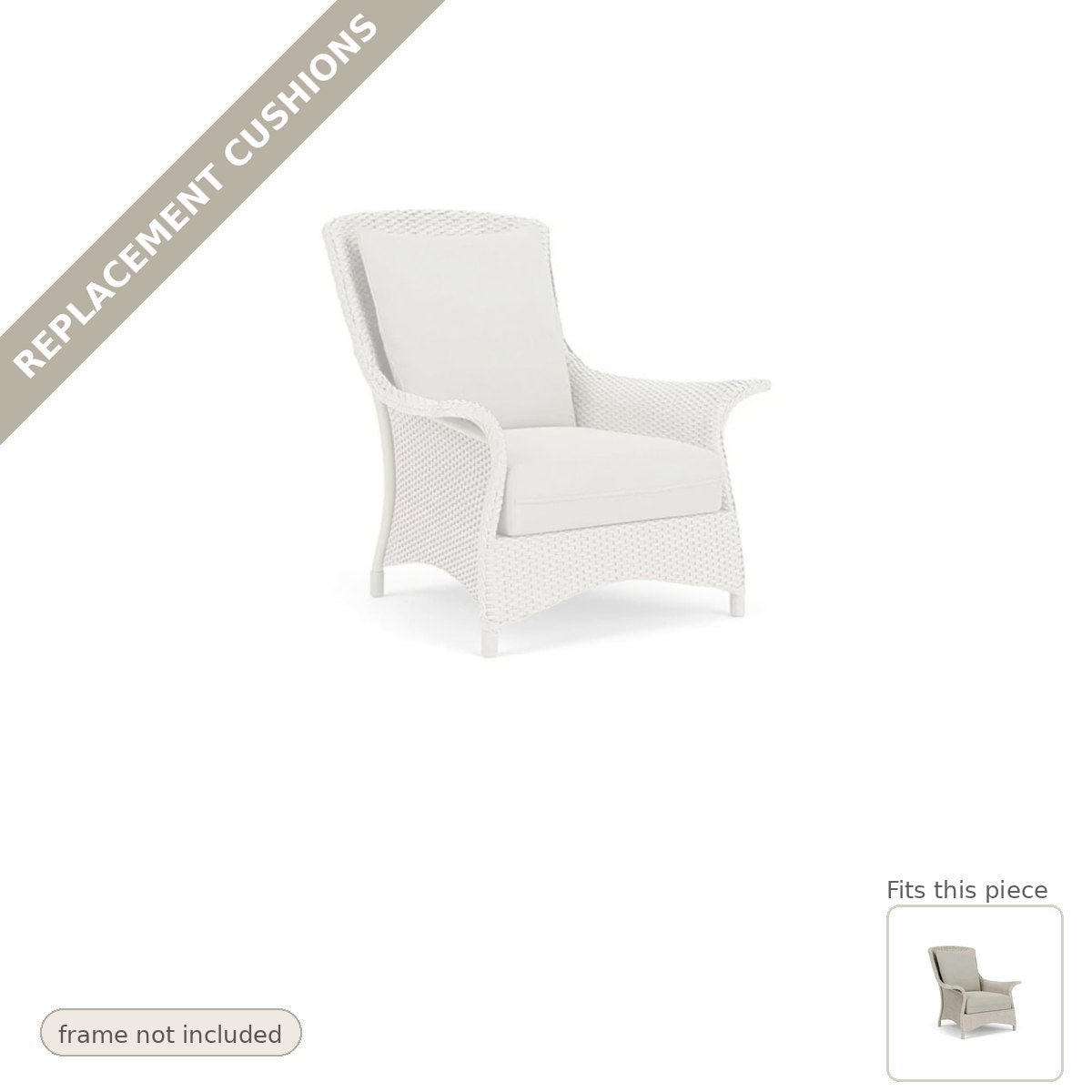 Cushions: Replacement Cushions For Mandalay Outdoor Lounge Chair - Commercial Grade