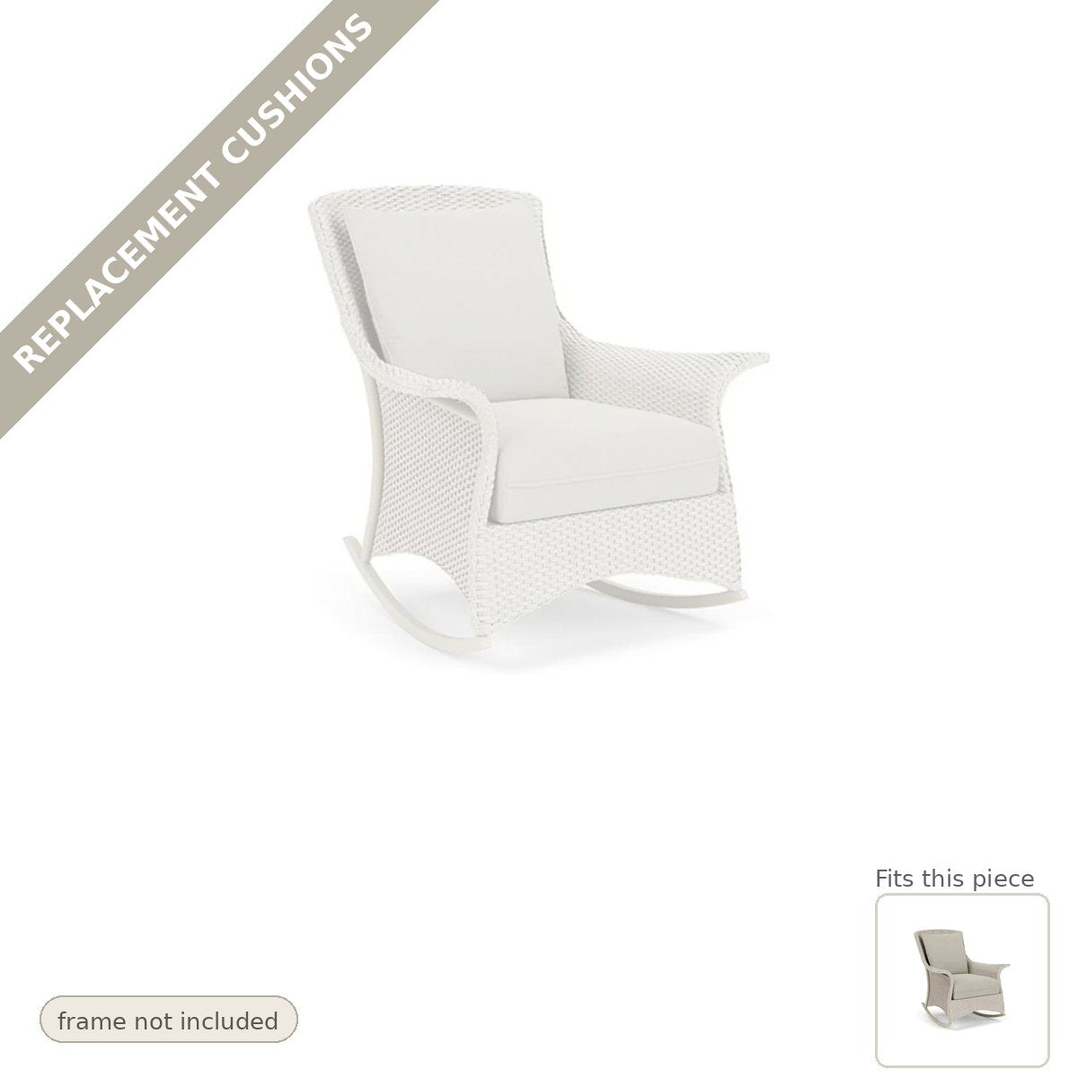 Cushions: Replacement Cushions For Mandalay Outdoor Lounge Rocker - Commercial Grade