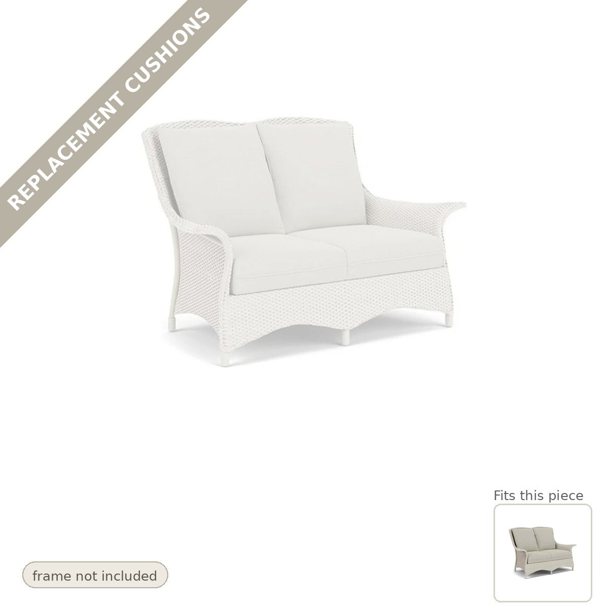 Cushions: Replacement Cushions For Mandalay Outdoor Loveseat - Commercial Grade