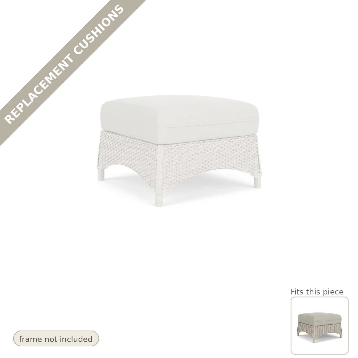 Cushions: Replacement Cushions For Mandalay Outdoor Ottoman - Commercial Grade