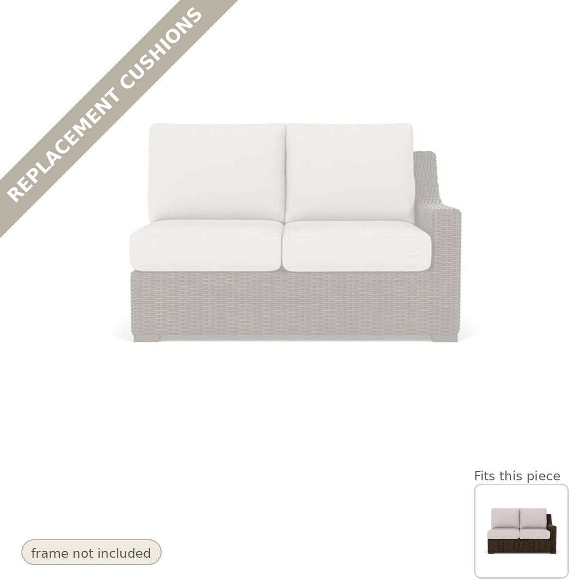 Cushions: Replacement Cushions For Mesa Outdoor Left Loveseat - Commercial Grade