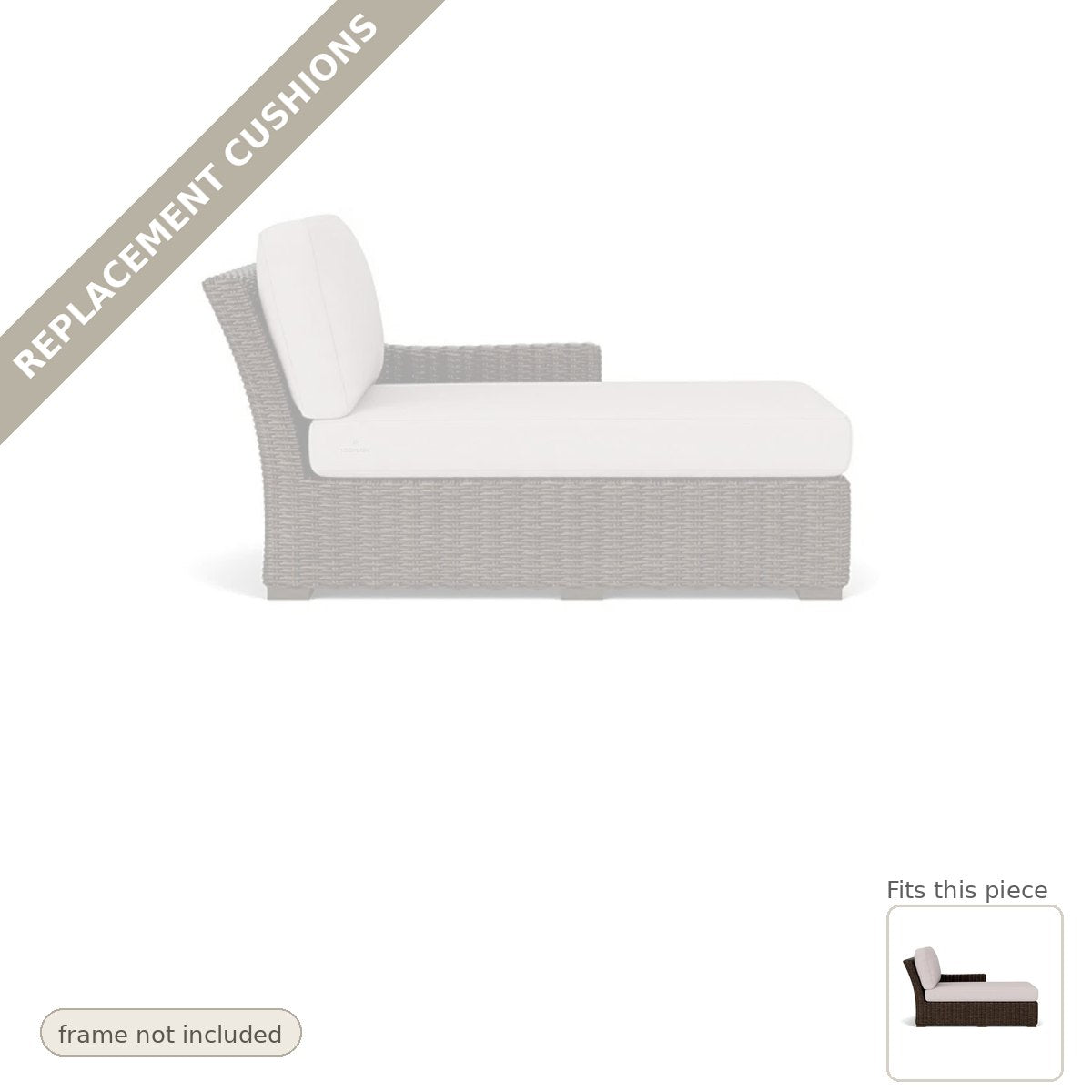 Cushions: Replacement Cushions For Mesa Outdoor Mesa Left Chaise - Commercial Grade