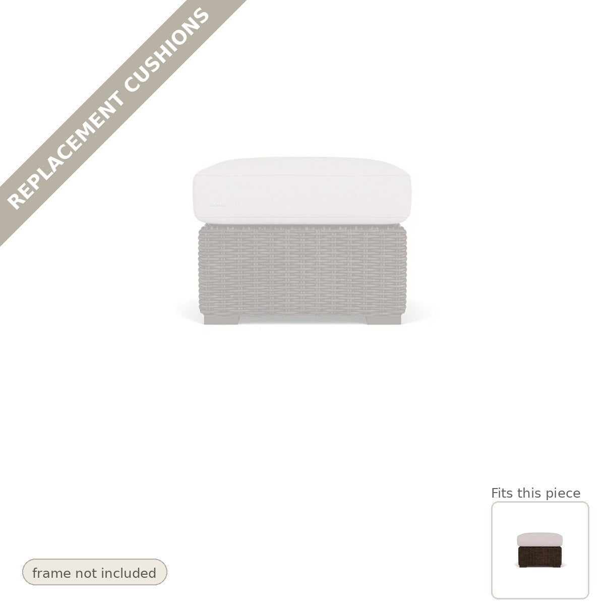 Cushions: Replacement For Mesa Outdoor Furniture Ottoman - Commercial Grade