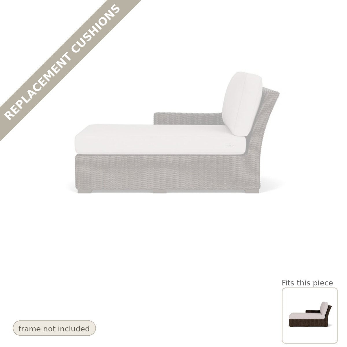Cushions: Replacement Cushions For Mesa Outdoor Right Arm Chaise - Commercial Grade