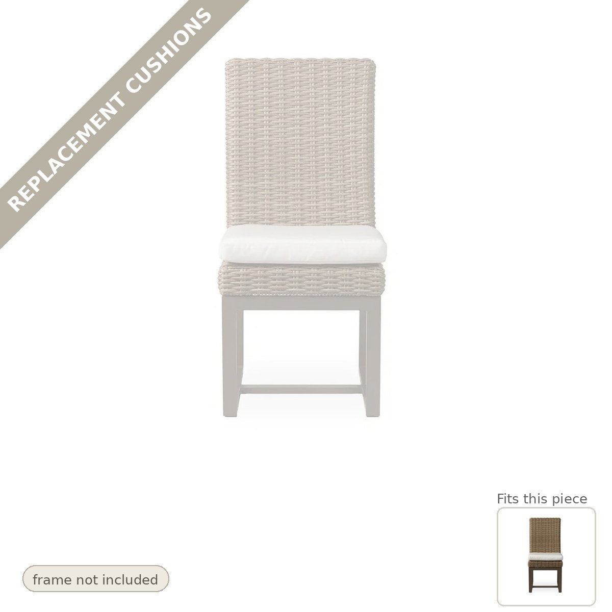 Cushions: Milan Outdoor Replacement Cushion For Dining Chair - Commercial Grade