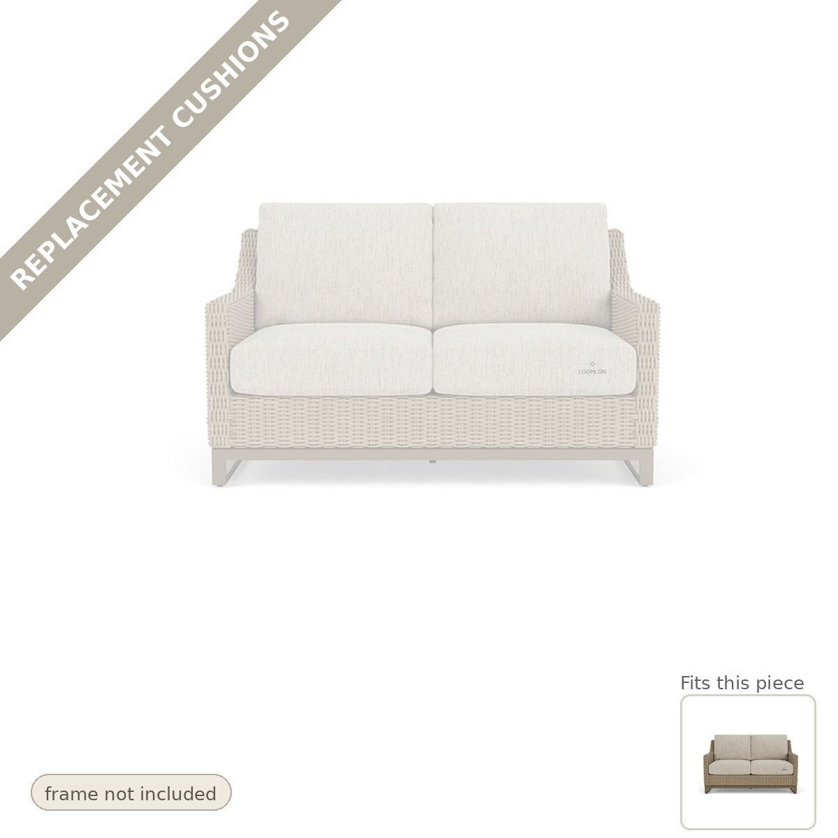 Cushions: Milan Outdoor Replacement Cushion For Loveseat - Commercial Grade