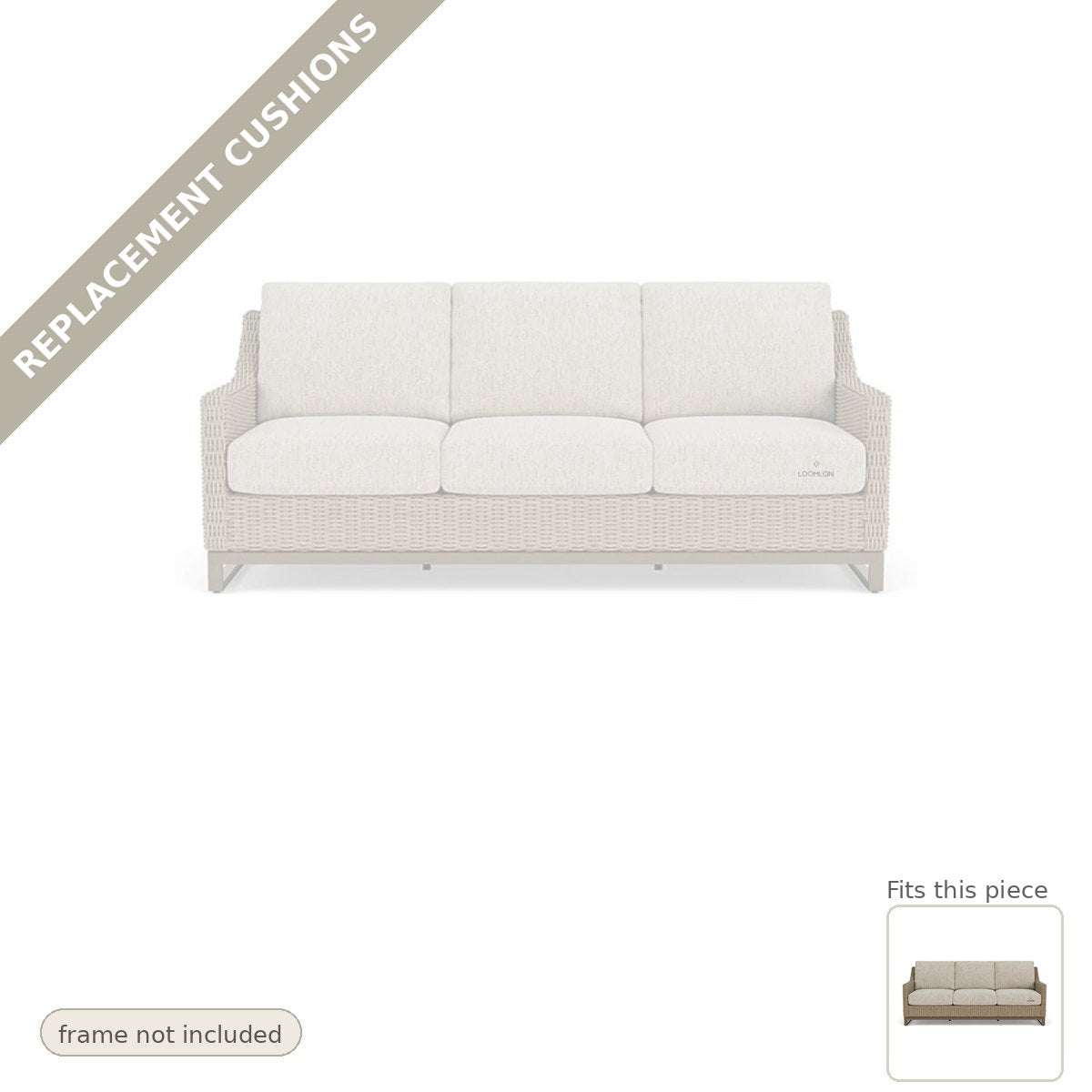 Cushions: Milan Outdoor Sunbrella Replacement Cushions For Sofa - Fade Resistant