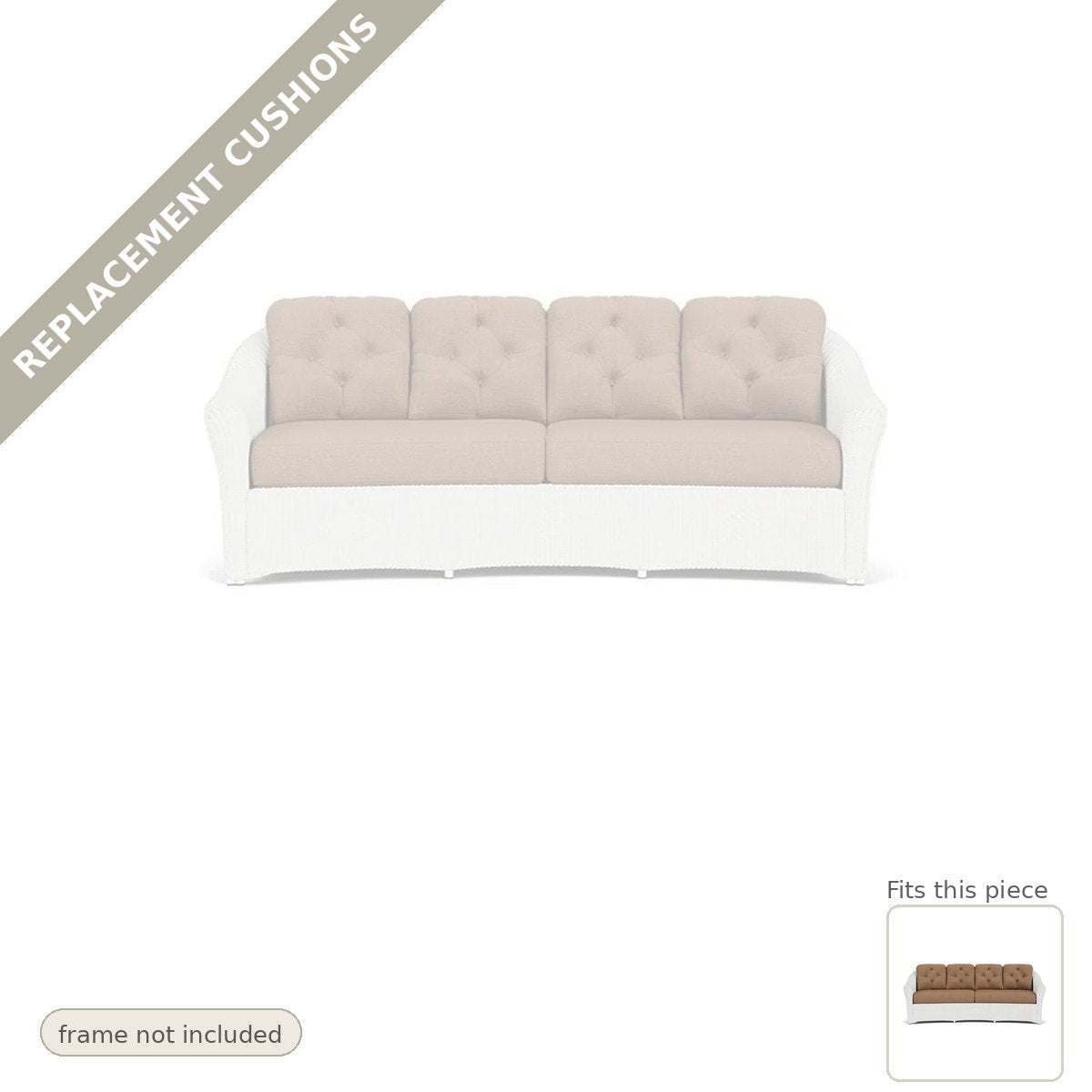 Cushions: Reflections Replacement Cushions for Crescent Sofa - Commercial Grade