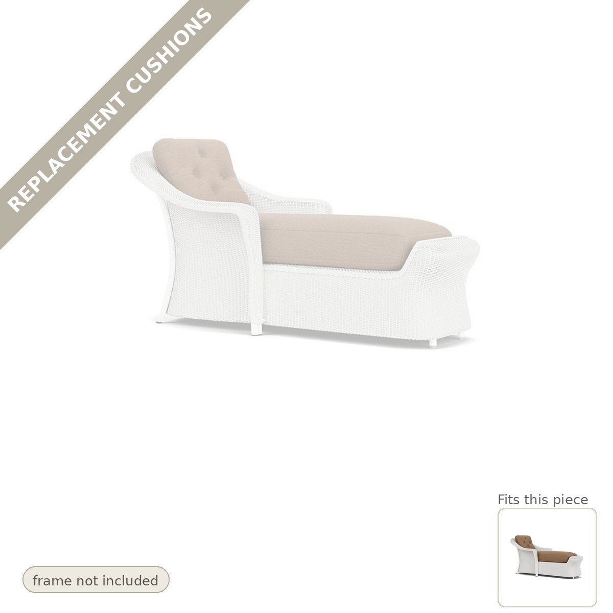 Cushions: Reflections Outdoor Replacement Cushions Day Chaise - Commercial Grade