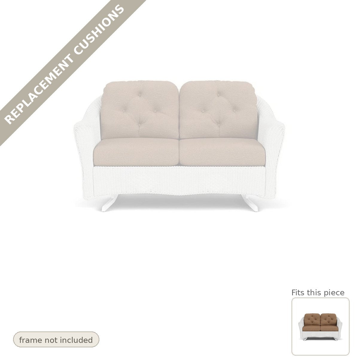 Cushions: Reflections Replacement Cushions for Loveseat Glider - Commercial Grade
