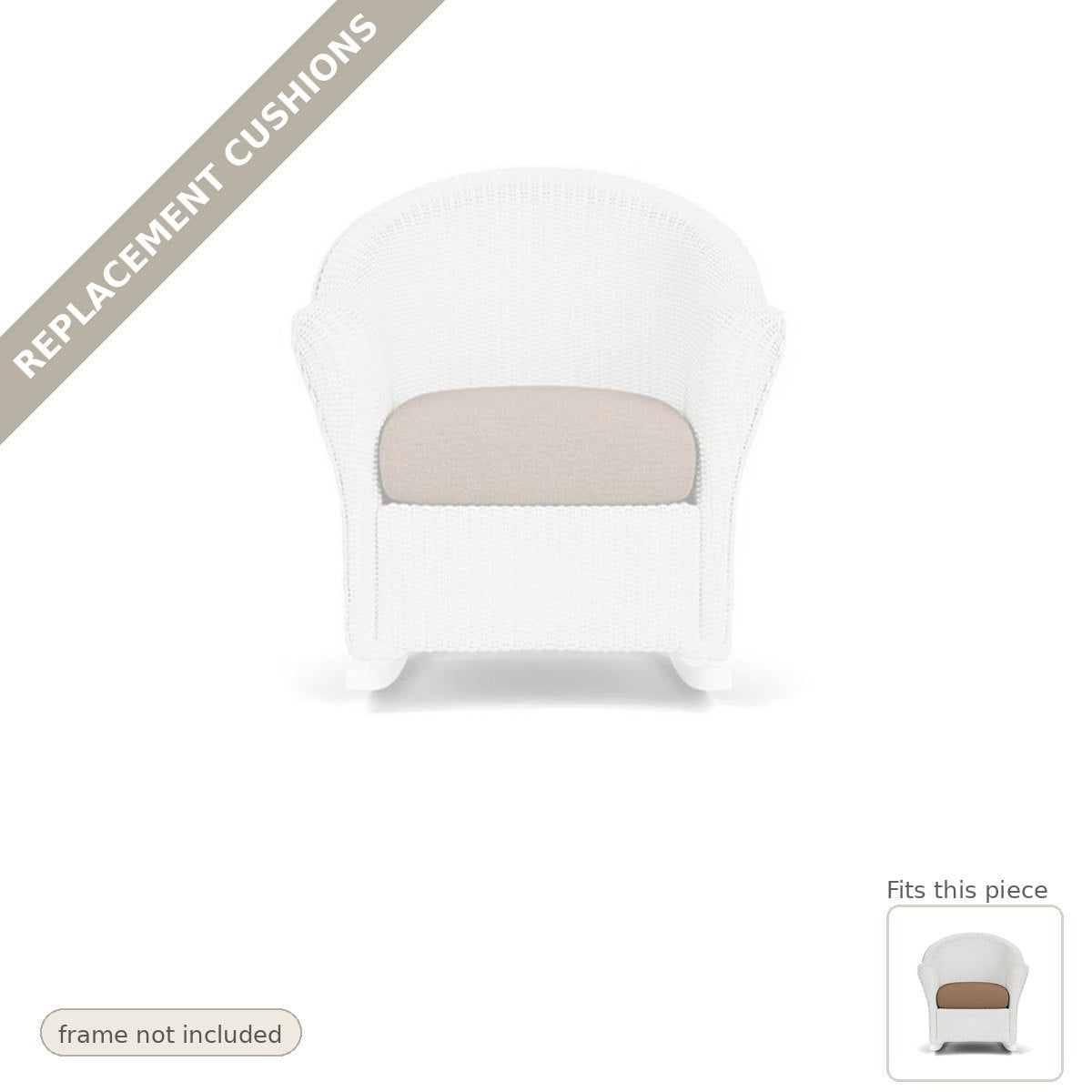 Cushions: Reflections Replacement Cushions for Porch Rocker - Commercial Grade