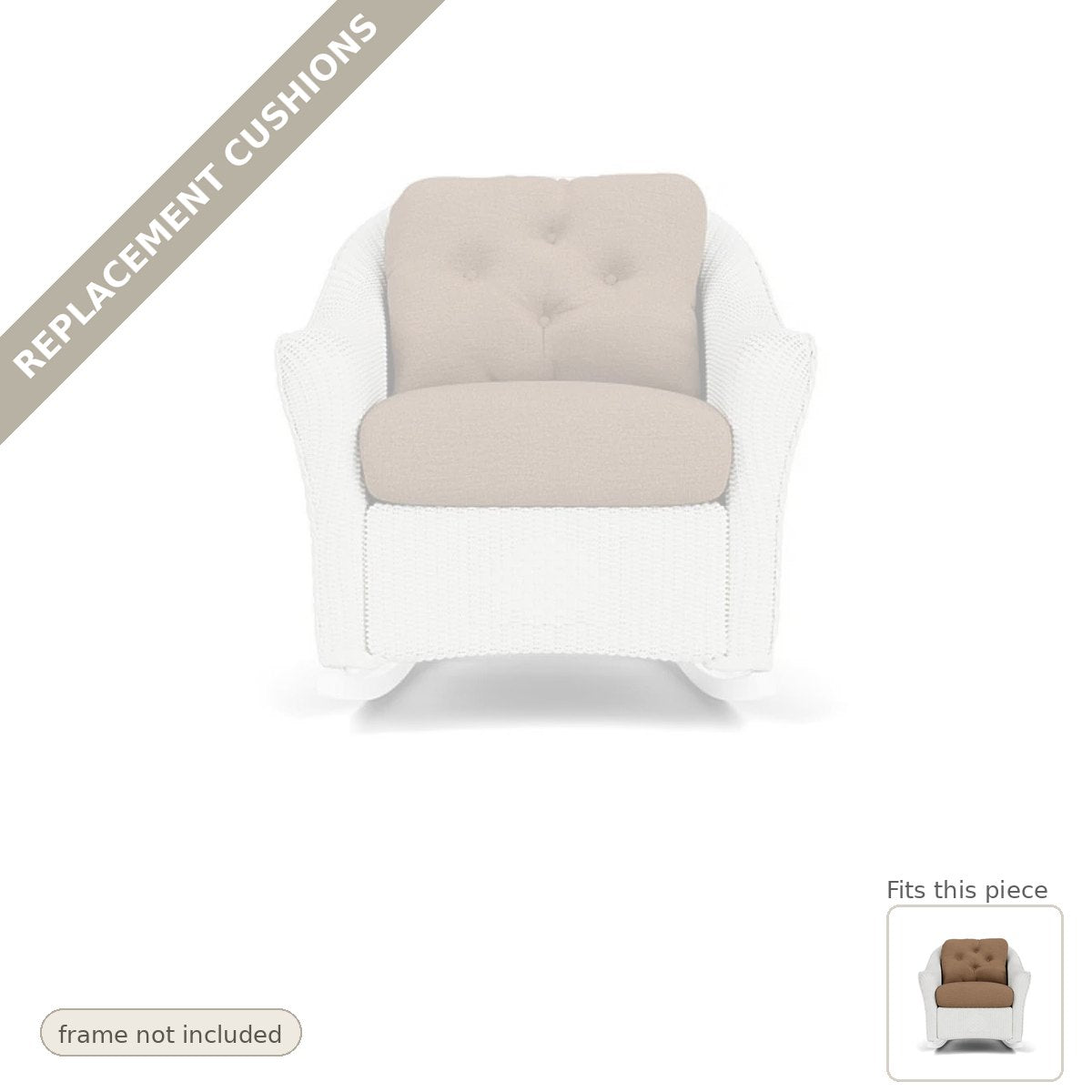 Cushions: Reflections Replacement Cushions for Lounge Rocker - Commercial Grade