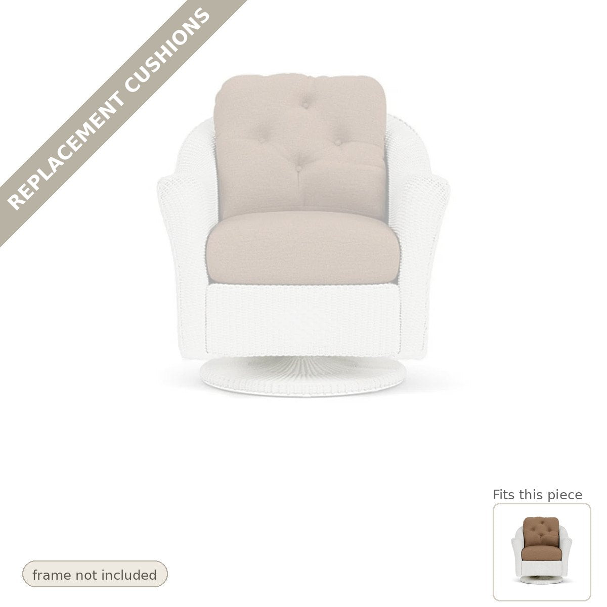 Cushions: Reflections Replacement Cushion for Swivel Chair - Commercial Grade