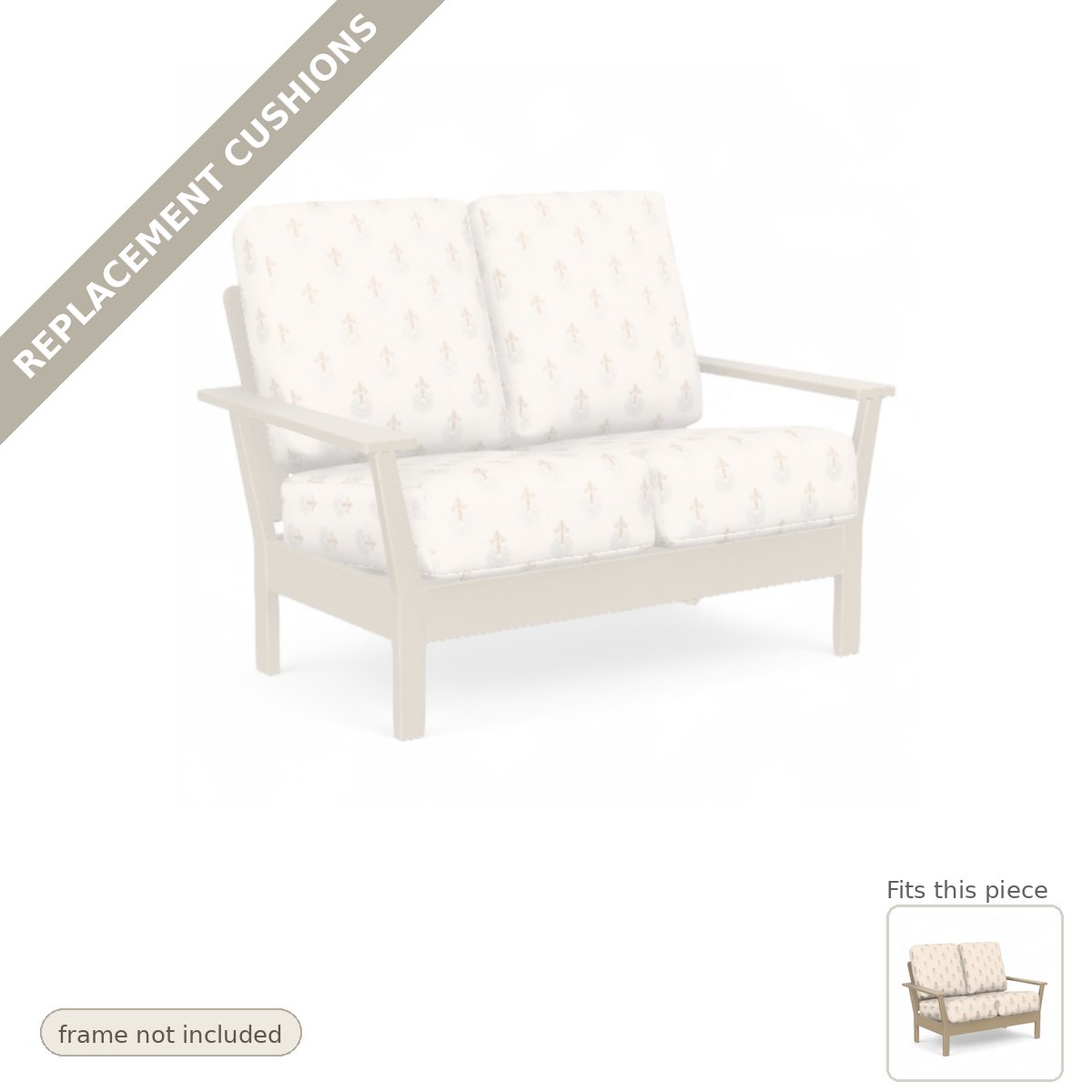 Cushions: Antero Deep Seat Cushion Loveseat Replacement Cushion Set (cushions only)