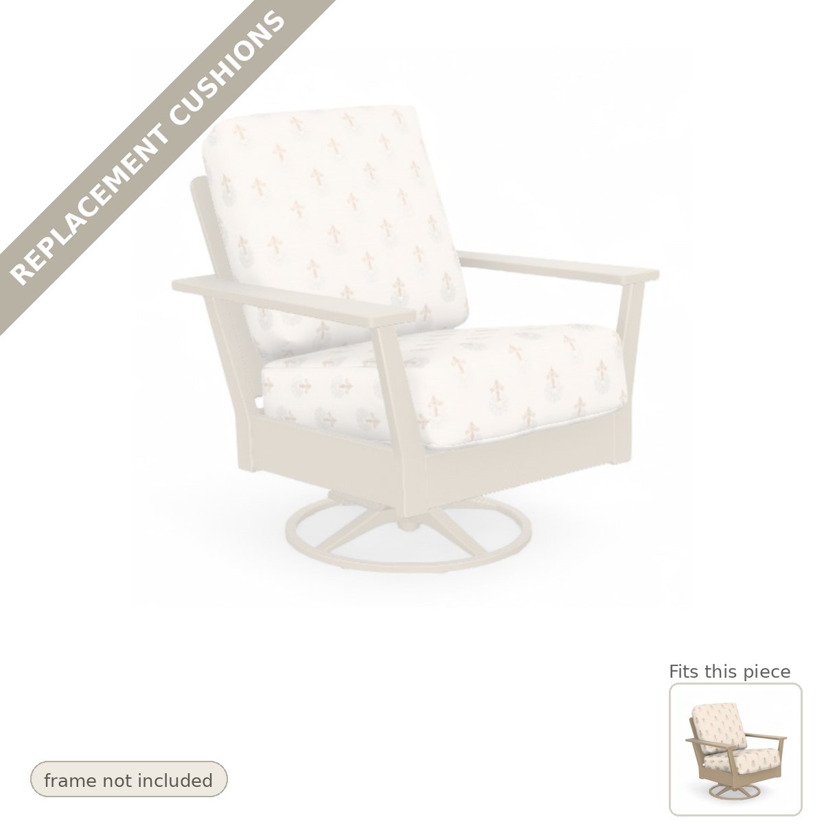 Cushions: Antero Deep Seat Cushion Swivel Rocker Replacement Cushion Set (cushions only)