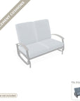 Cushions: Belle Isle Cushion Two Seater Glider Replacement Cushion Set (cushions only)