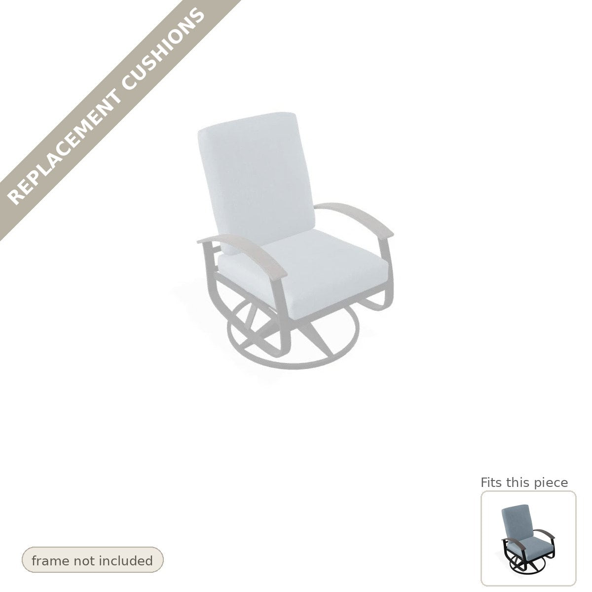 Cushions: Belle Isle Cushion Swivel Rocker Replacement Cushion Set (cushions only)