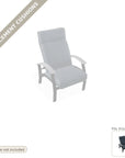 Cushions: Belle Isle Cushion High Back Chair Arm Replacement Cushion Set (cushions only)