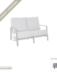 Cushions: Castelle Prism Loveseat Deep Made in USA Replacement Cushion Set (cushions only)