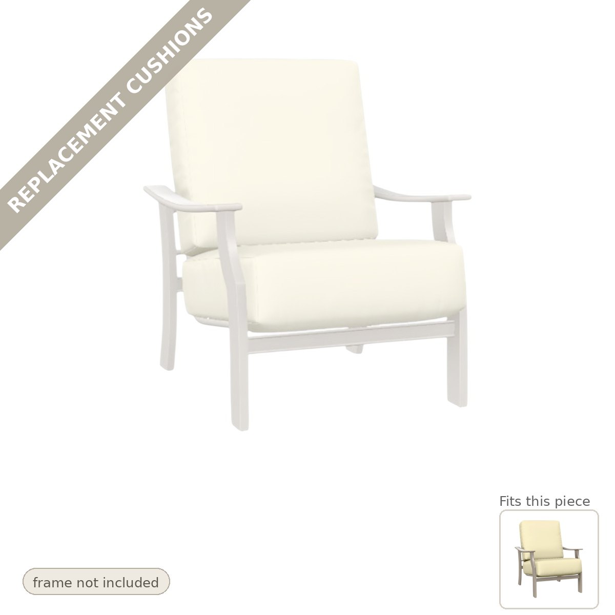 Cushions: St. Catherine Outdoor Lounge Chair Replacement Cushion Set (cushions only)
