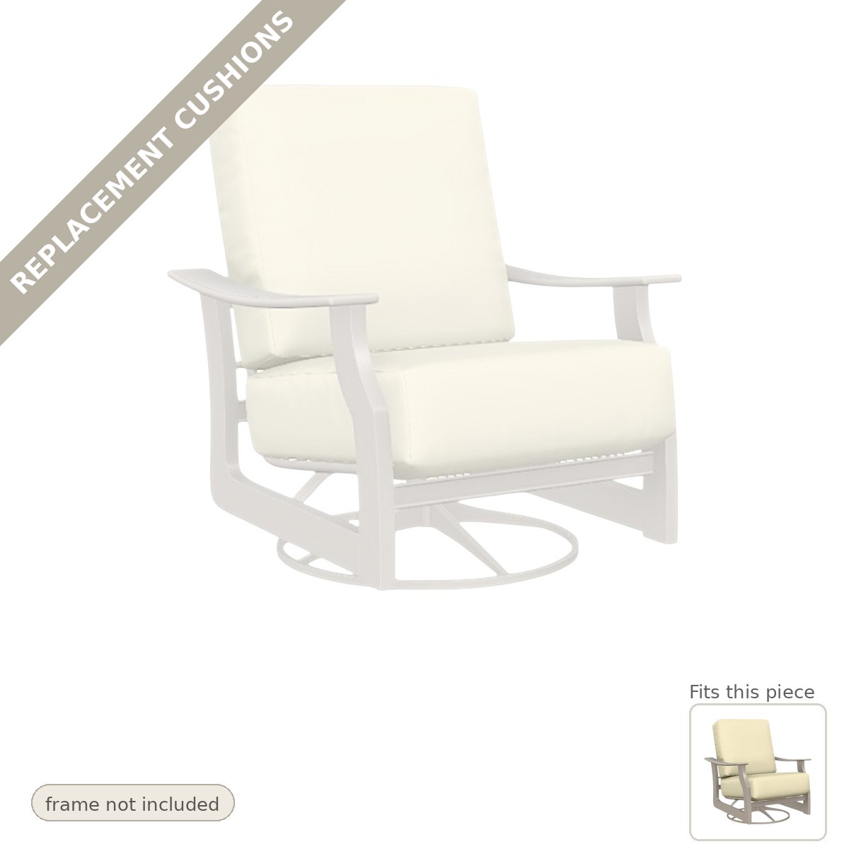 Cushions: St. Catherine Deep Cushion Swivel Rocker Replacement Cushion Set (cushions only)