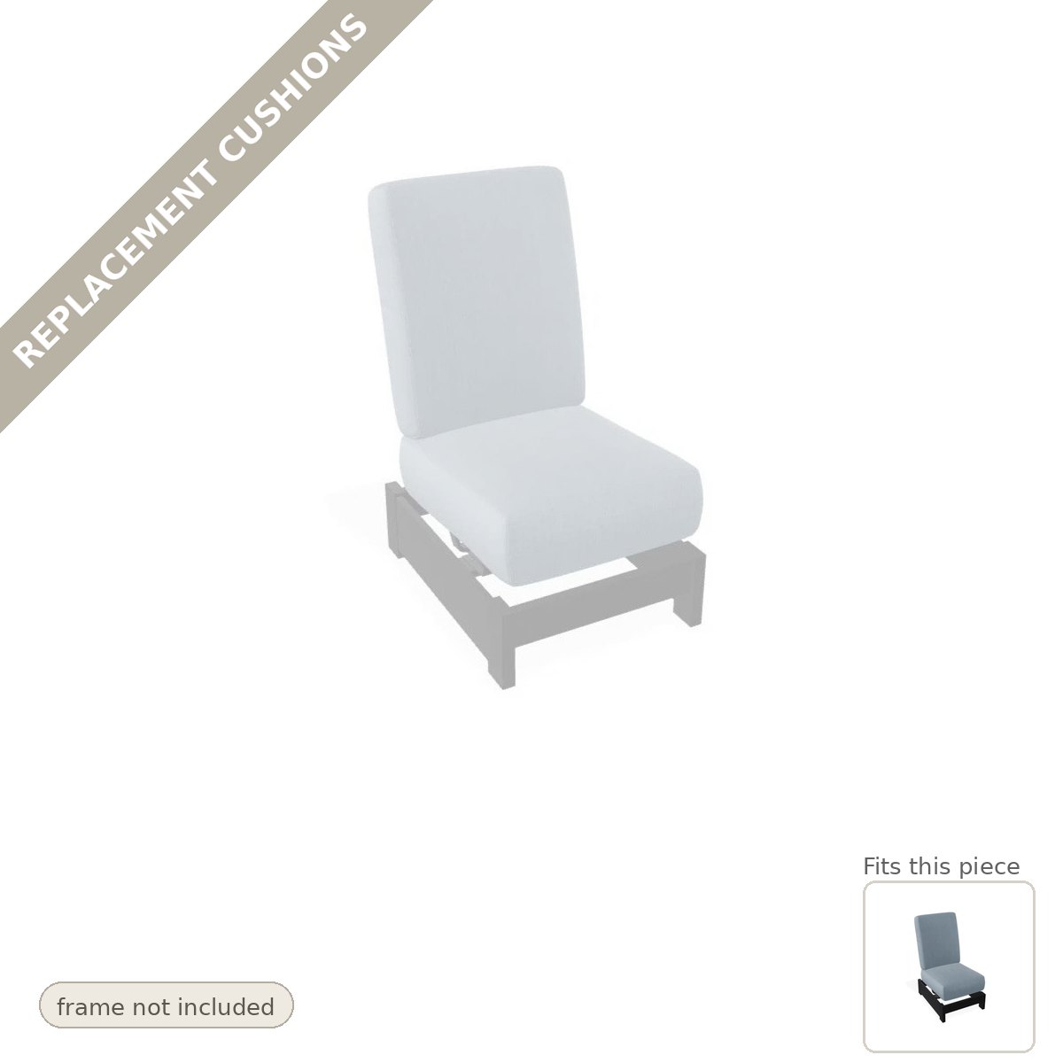Cushions: Leeward Deep Cushion Seat With Hidden Motion Replacement Cushion Set (cushions only)