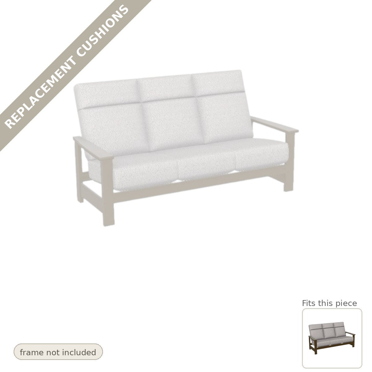 Cushions: Leeward Deep Seat High Back Three-Seat Sofa Replacement Cushion Set (cushions only)