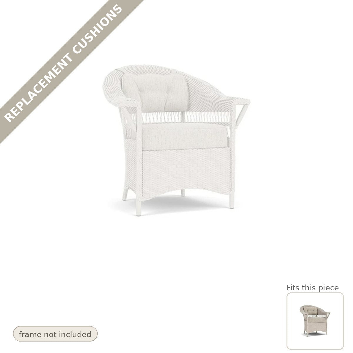 Cushions: Replacement Cushions for Nantucket Dining Armchair - Commercial Grade