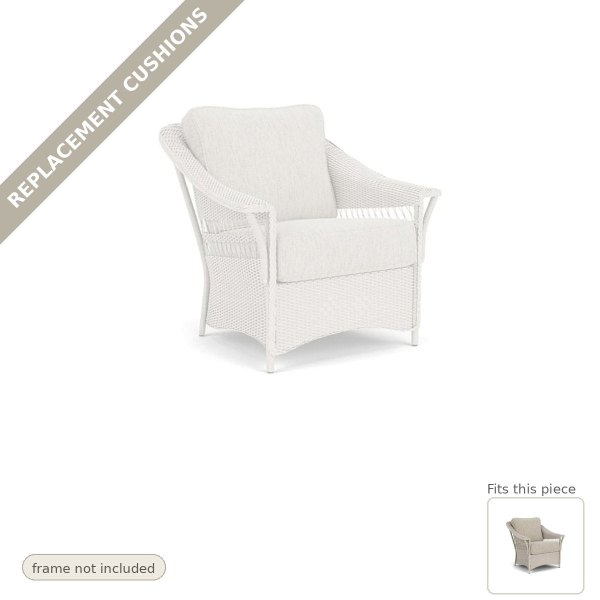 Cushions: Replacement Cushions for Nantucket Lounge Chair - Commercial Grade