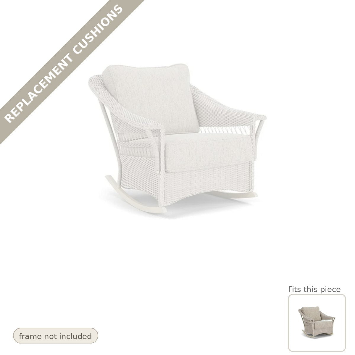 Cushions: Replacement Cushions for Nantucket Lounge Rocker - Commercial Grade
