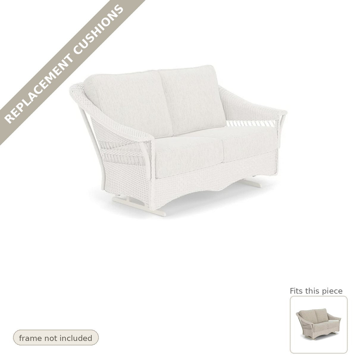 Cushions: Replacement Cushions for Nantucket Loveseat Glider - Commercial Grade