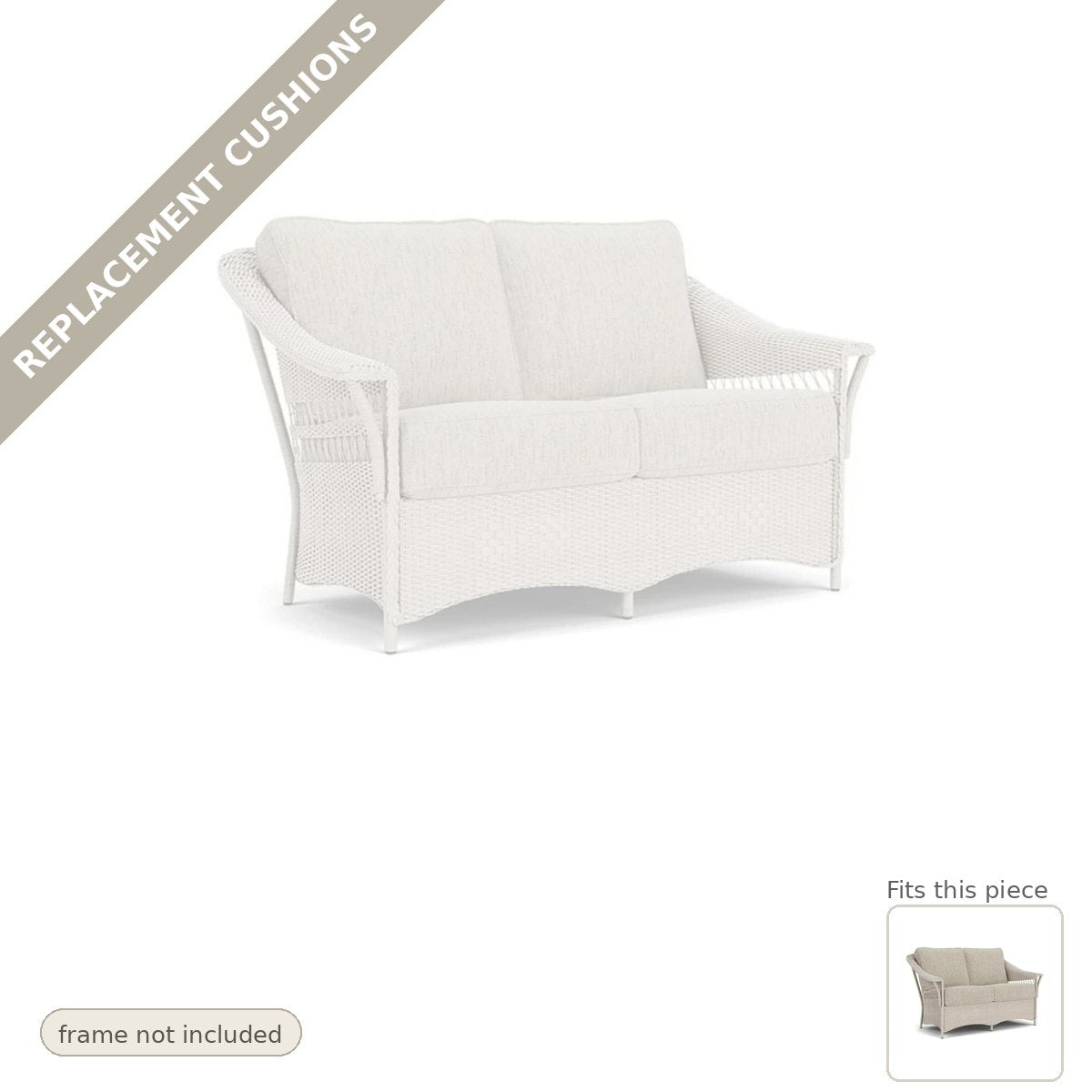 Cushions: Replacement Cushions for Nantucket Loveseat - Commercial Grade Outdoor