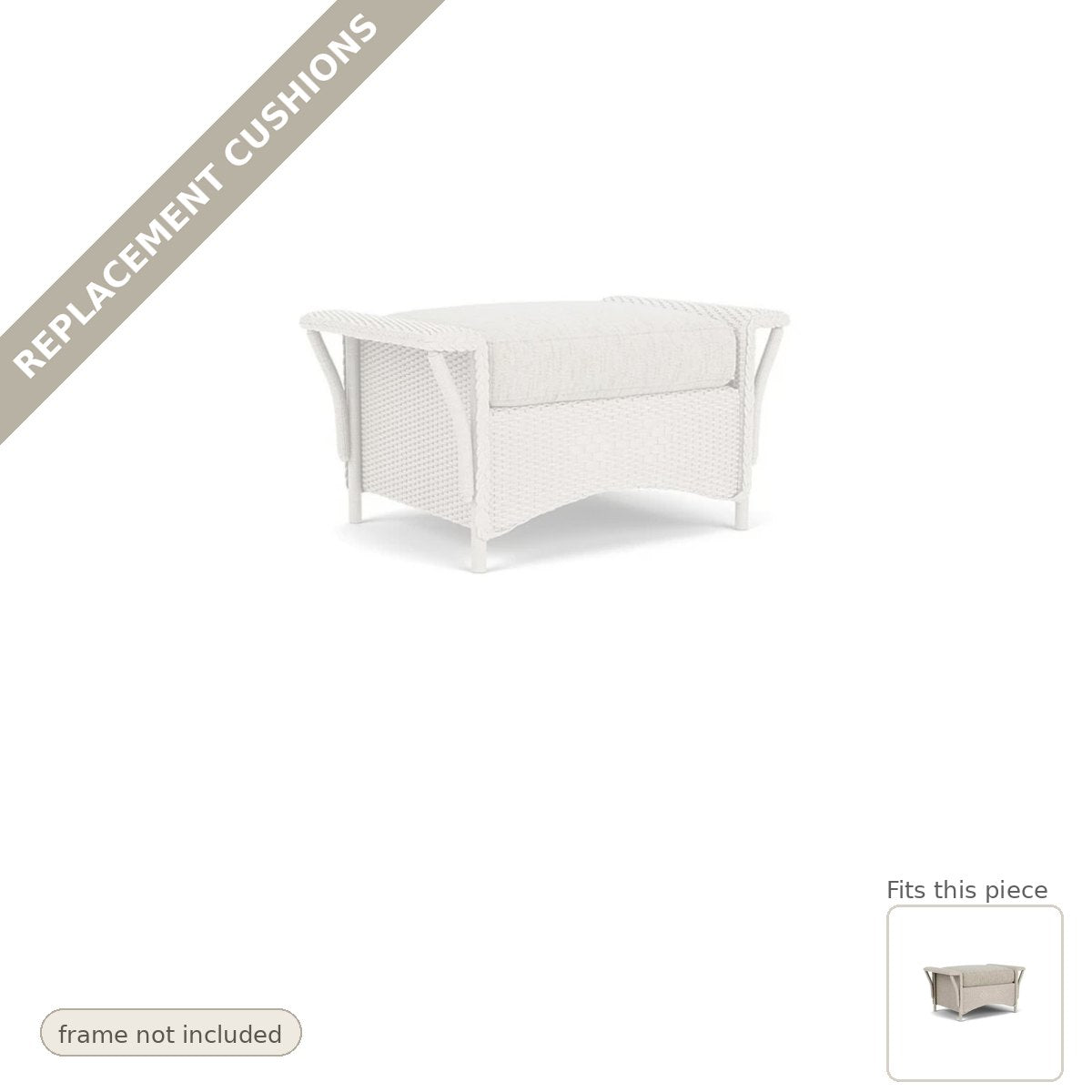 Cushions: Replacement Cushions for Nantucket Ottoman - Commercial Grade Outdoor