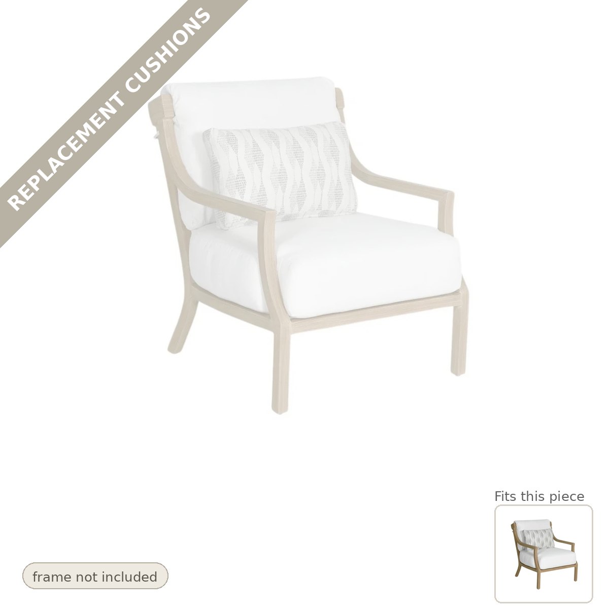 Cushions: Nicoya Sunbrella Cushions Lounge Chair Replacement Cushion Set (cushions only)