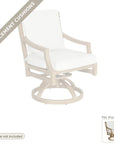 Cushions: Nicoya Formal Arm Swivel Rocker Outdoor Dining Chair Replacement Cushion Set (cushions only)