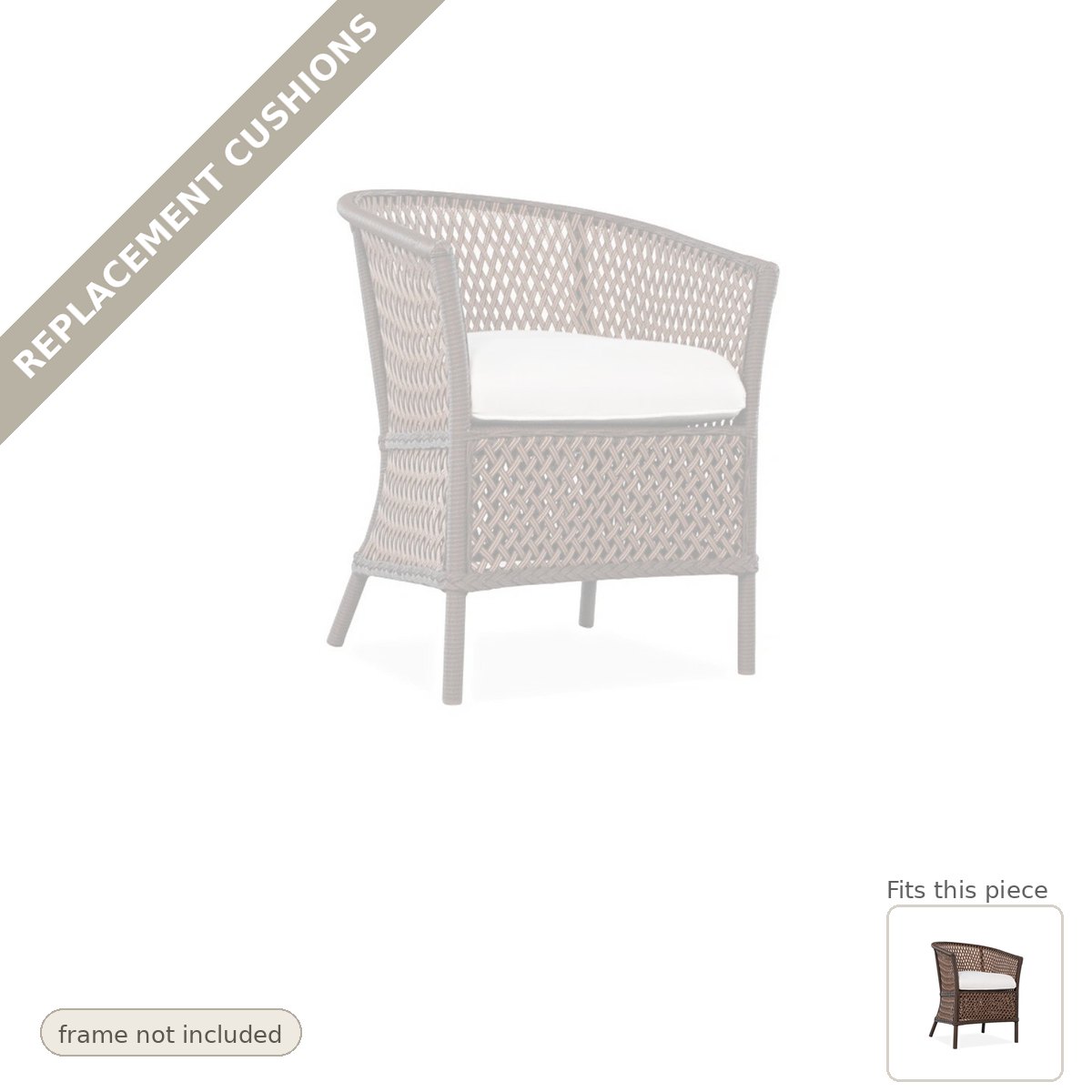 Cushions: Replacement Cushion Grand Traverse Barrel Dining Chair - Commercial Grade