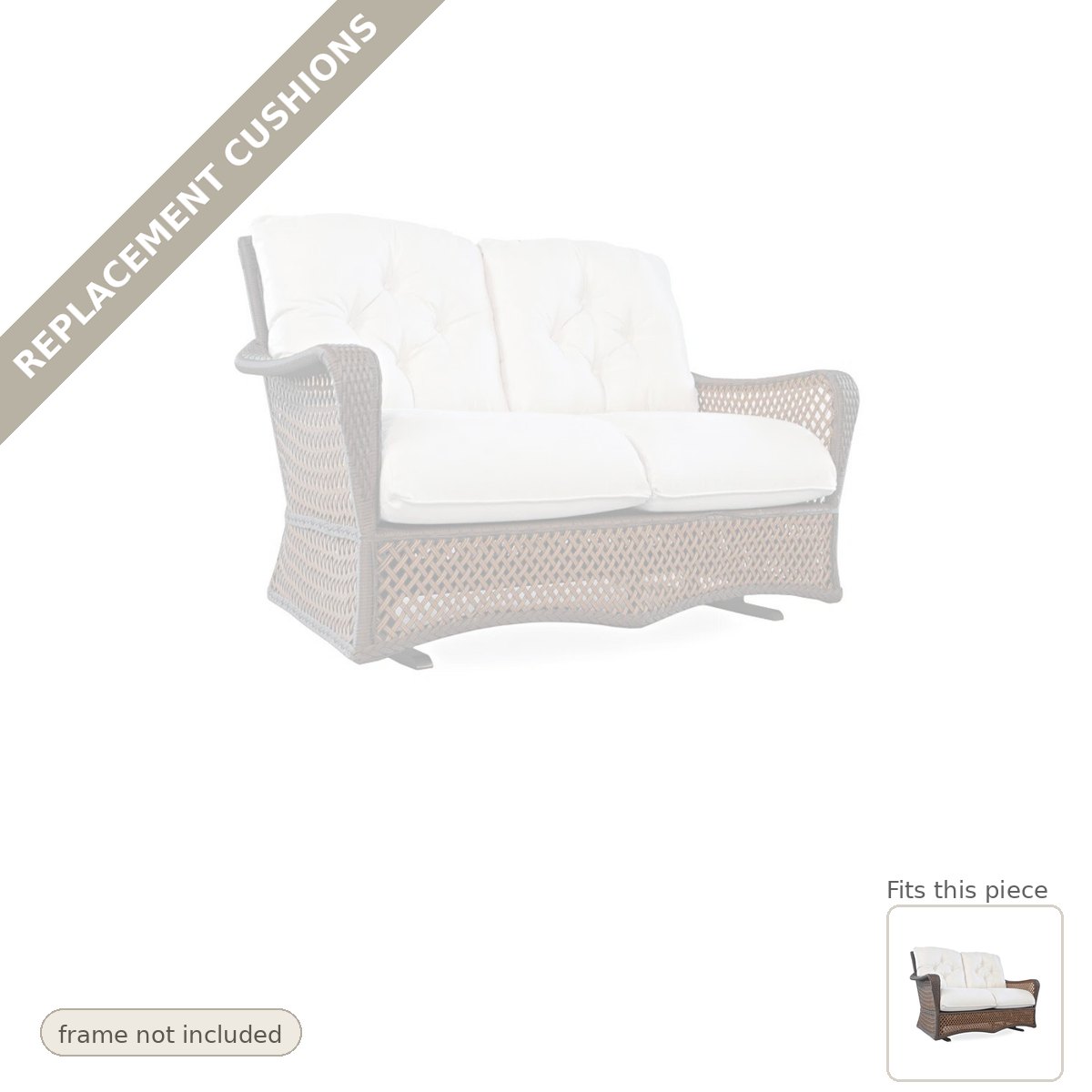 Cushions: Replacement Cushion Grand Traverse Loveseat Glider - Commercial Grade