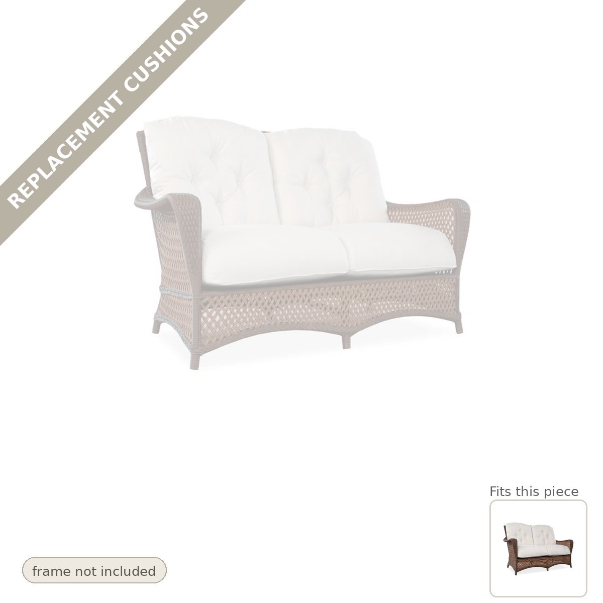 Cushions: Replacement Cushions for Grand Traverse Loveseat - Commercial Grade