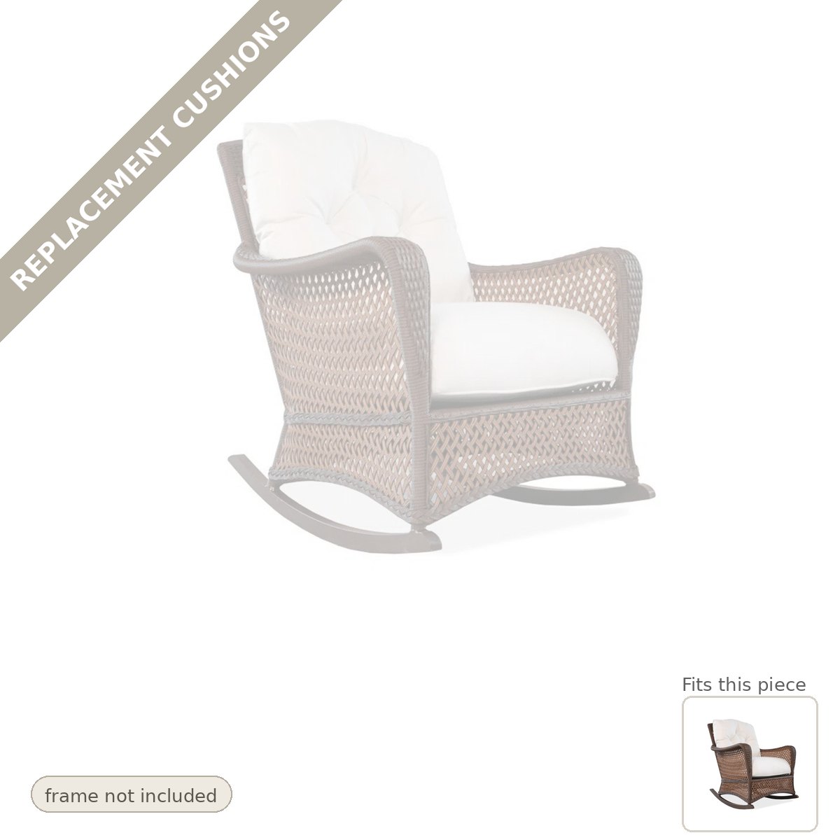 Cushions: Replacement Cushion Grand Traverse Lounge Rocker Chair - Commercial Grade