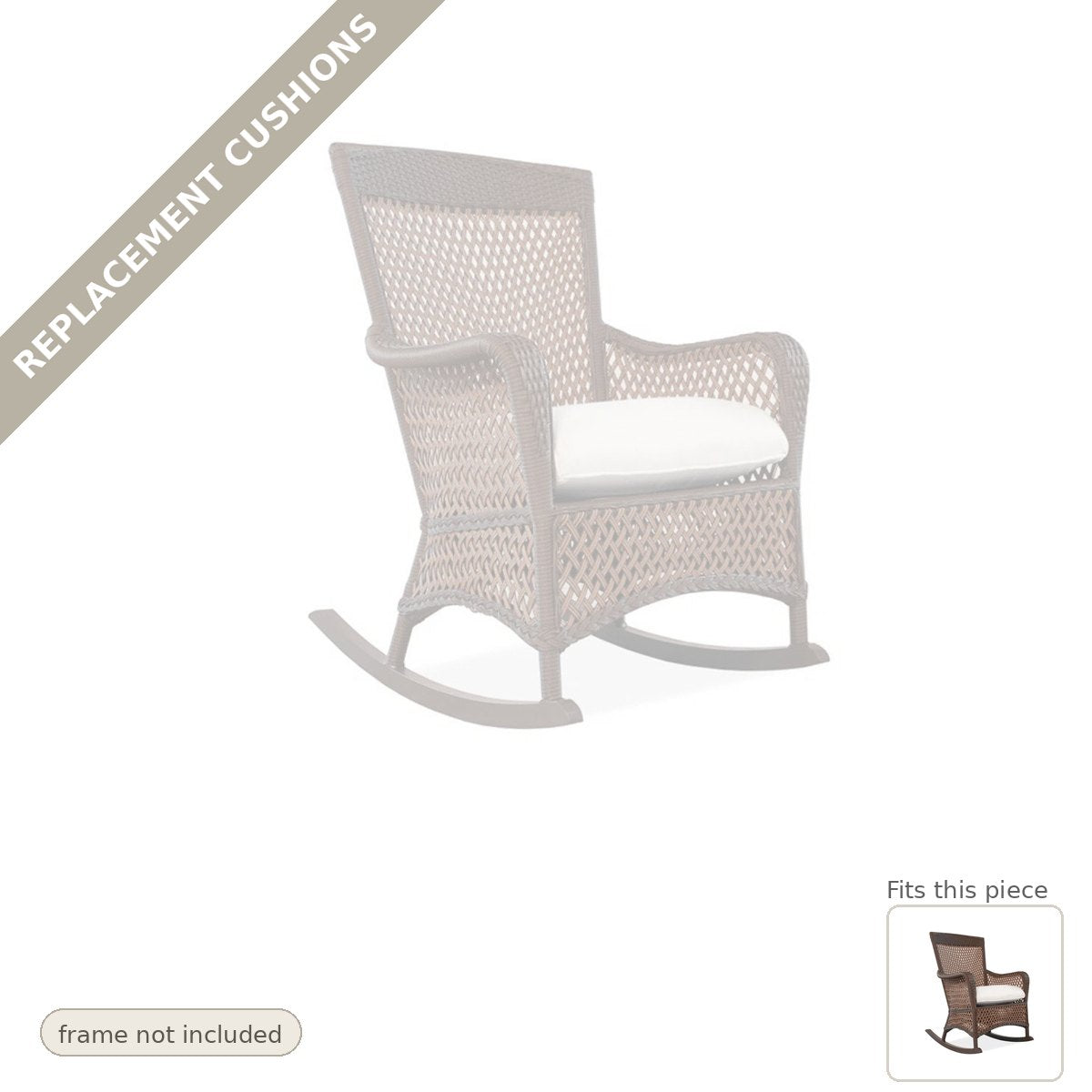 Cushions: Replacement Cushions for Grand Traverse Porch Rocker - Commercial Grade