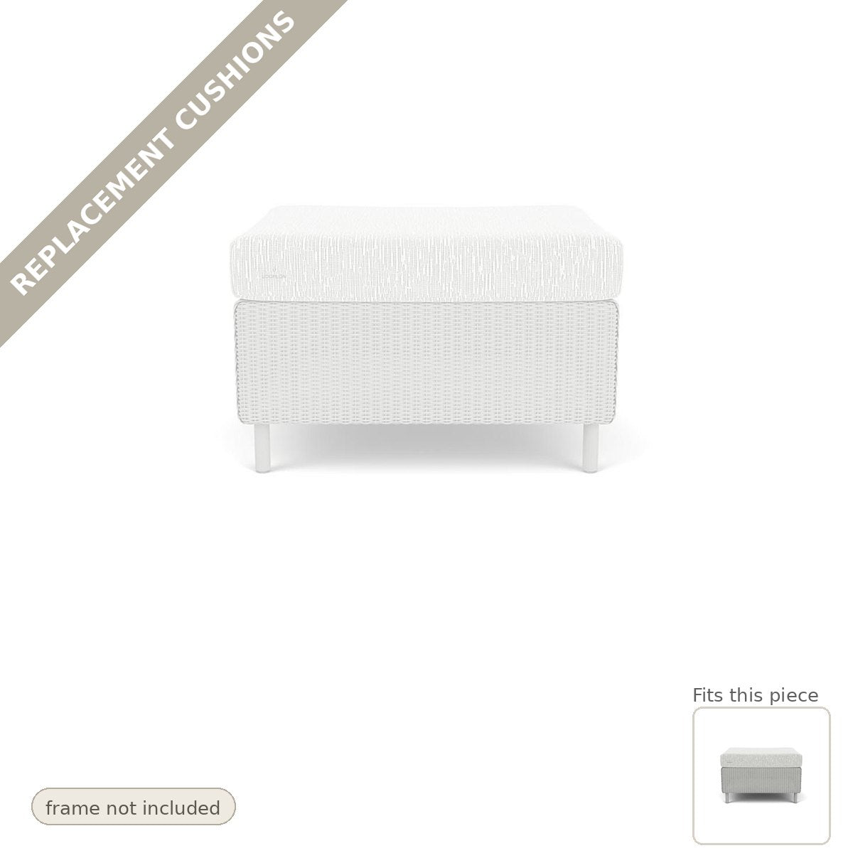 Cushions: Replacement Cushions For Visions Outdoor Ottoman - Commercial Grade